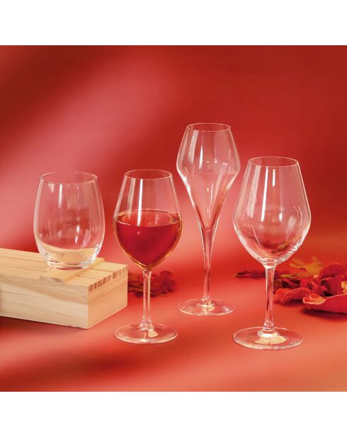 6 Gobelets hauts Lys transparents - 36 cl