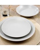 Service en Porcelaine Hermine blanc - 18 pièces