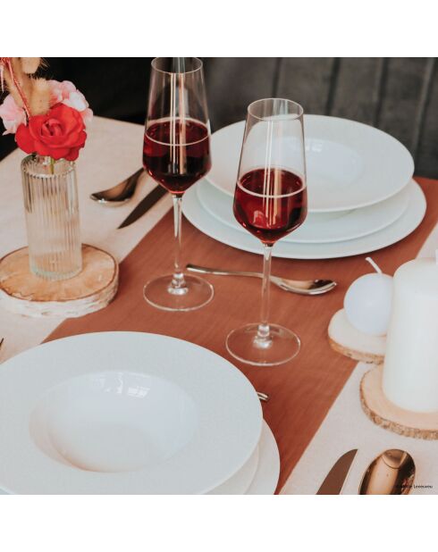 8 Flûtes Diamantis transparentes - 22 cl