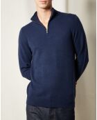 Pull 100% Cachemire Jules col camionneur bleu marine