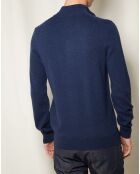 Pull 100% Cachemire Jules col camionneur bleu marine