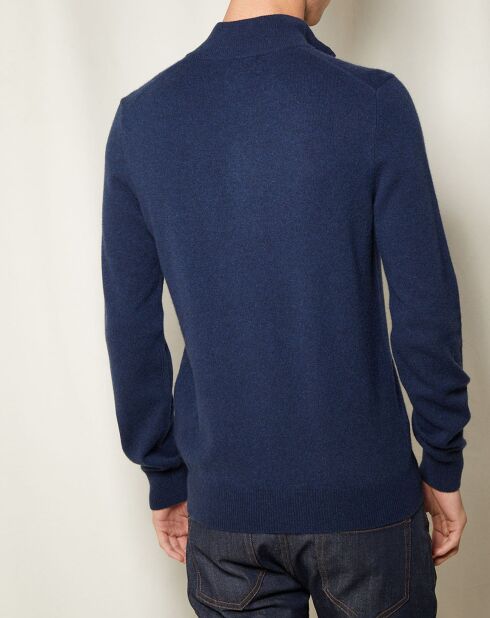 Pull 100% Cachemire Jules col camionneur bleu marine