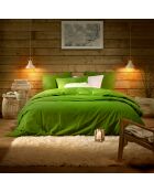 Parure housse de couette flanelle Laura cactus