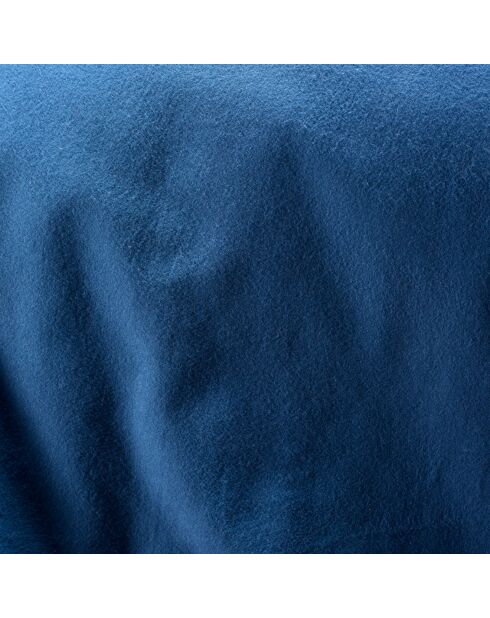 Laura indigoblauwe flanellen dekbedovertrekset