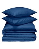 Laura indigoblauwe flanellen dekbedovertrekset