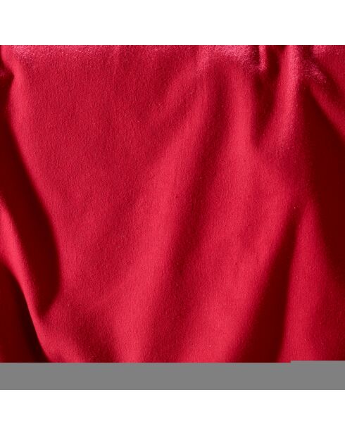 Parure housse de couette flanelle Laura bordeaux