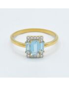 Bague Chiara Diamants 0.09 ct & Topazes 0.85 ct or jaune
