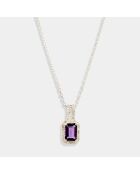 Collier Hawa Diamants 0.099 ct & Améthyste 0.70 ct or blanc