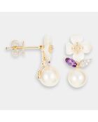 Boucles d'oreilles Livie Diamants 0.03 ct & mix pierres 4.81 ct or jaune