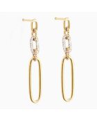 Layana 0.06 ct geelgouden diamanten oorbellen