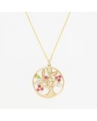 Ciondolo Soledad con diamanti 0,01 ct e pietre miste in oro giallo 0,82 ct