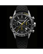 Montre Homme en Cuir Freelancer Chronographe noire