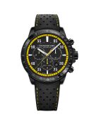 Montre Homme en Caoutchouc Tango Chronographe noir/jaune