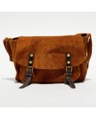 Borsa a tracolla Katya in pelle cammello - 24x18x7,5 cm