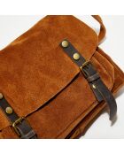 Borsa a tracolla Katya in pelle cammello - 24x18x7,5 cm