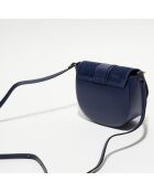 Blaue Gwen Schultertasche aus Leder - 21x19x6 cm