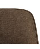 2 Chaises en Tissu Tom dossier droit marron - 47x60x81 cm