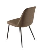 2 Chaises en Tissu Tom dossier droit marron - 47x60x81 cm