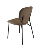 2 Chaises en Tissu Tom marron - 48x56x83 cm