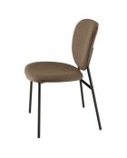 2 Chaises en Tissu Tom marron - 48x56x83 cm