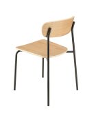 2 Chaises d'écolier Tom naturel/noir - 47x51x78 cm