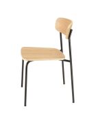 2 Chaises d'écolier Tom naturel/noir - 47x51x78 cm