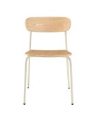 2 Chaises d'écolier Tom naturel/blanc - 47x51x78 cm