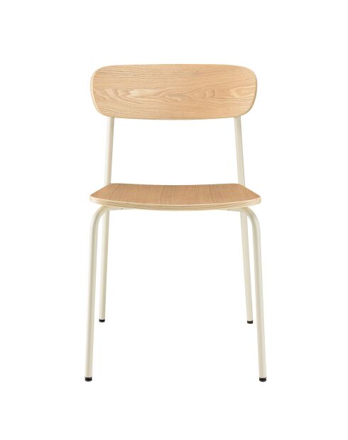 2 Chaises d'écolier Tom naturel/blanc - 47x51x78 cm
