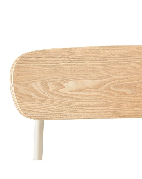 2 Chaises d'écolier Tom naturel/blanc - 47x51x78 cm