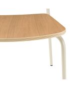 2 Chaises d'écolier Tom naturel/blanc - 47x51x78 cm