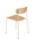 2 Chaises d'écolier Tom naturel/blanc - 47x51x78 cm