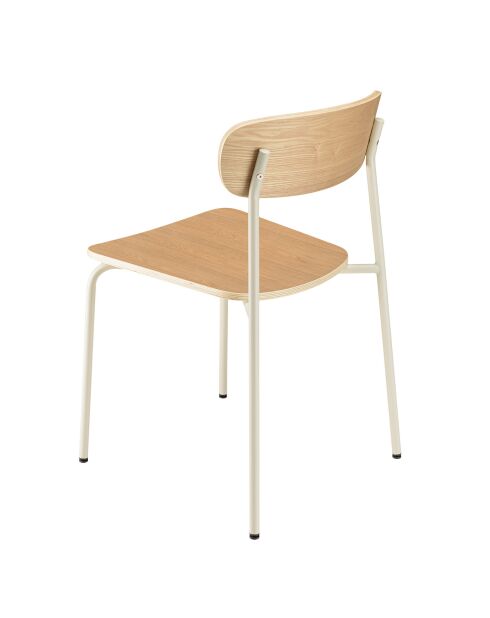 2 Chaises d'écolier Tom naturel/blanc - 47x51x78 cm