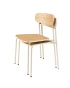 2 Chaises d'écolier Tom naturel/blanc - 47x51x78 cm