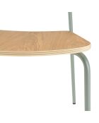 2 Chaises d'écolier Tom naturel/vert - 47x51x78 cm