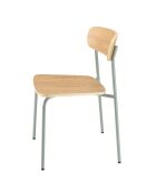 2 Chaises d'écolier Tom naturel/vert - 47x51x78 cm