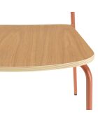 2 Chaises d'écolier Tom naturel/terracotta - 47x51x78 cm
