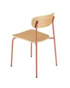 2 Chaises d'écolier Tom naturel/terracotta - 47x51x78 cm