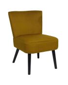 Fauteuil Crapaud Giulia jaune/noir - 55x63x76 cm