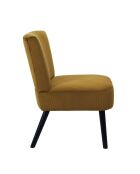 Fauteuil Crapaud Giulia jaune/noir - 55x63x76 cm