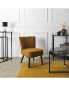 Fauteuil Crapaud Giulia jaune/noir - 55x63x76 cm