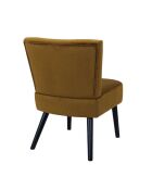 Fauteuil Crapaud Giulia jaune/noir - 55x63x76 cm
