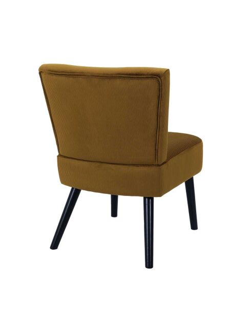 Fauteuil Crapaud Giulia jaune/noir - 55x63x76 cm