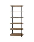 Etagère Cobe noir/marron - 80x30x181 cm