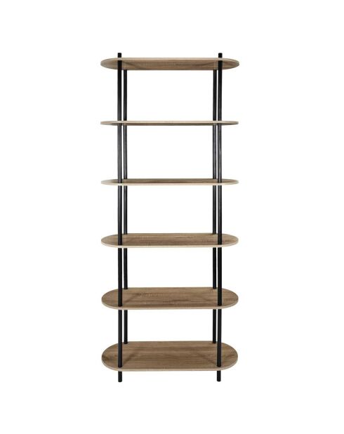 Etagère Cobe noir/marron - 80x30x181 cm