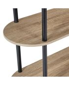 Etagère Cobe noir/marron - 80x30x181 cm