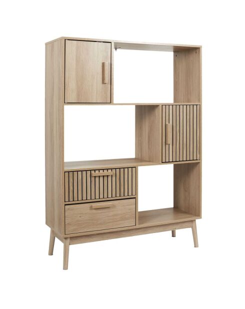 Bibliothèque Klaus marron - 100x35x140 cm