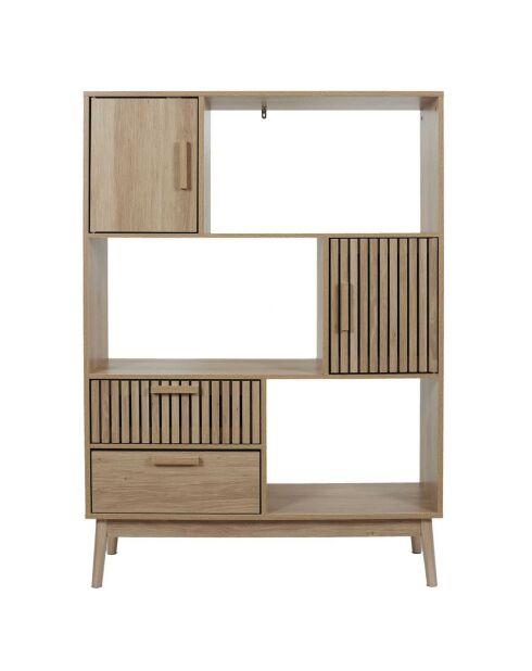 Bibliothèque Klaus marron - 100x35x140 cm
