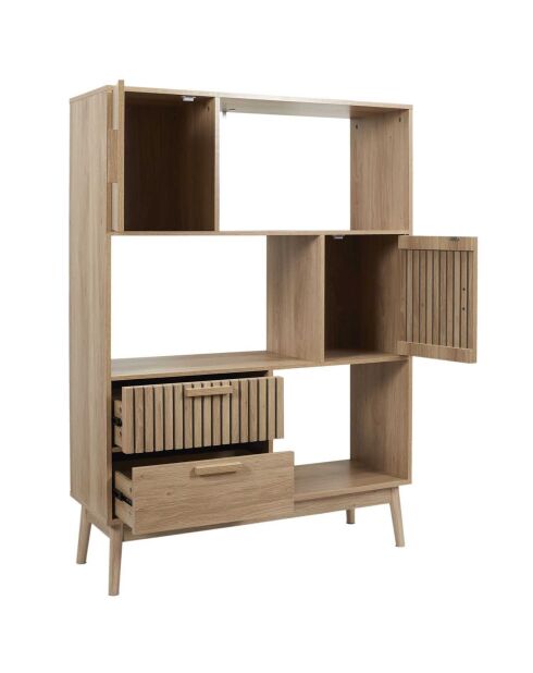 Bibliothèque Klaus marron - 100x35x140 cm