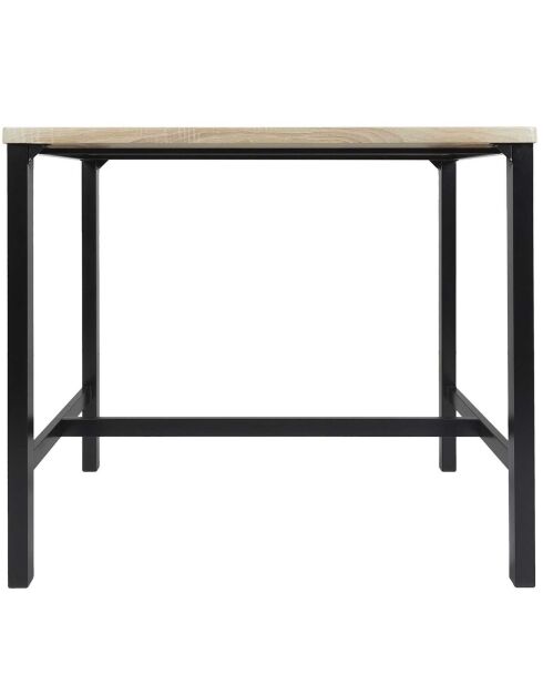 Table Mange debout + 4 Tabourets Loka marron/noir - 100x60x86 cm