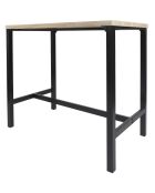 Table Mange debout + 4 Tabourets Loka marron/noir - 100x60x86 cm